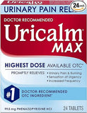 Uricalm Max - Maximum Strength - Prompt Relief of UTI Pain, Burning, Urgency & Increased Frequency - 24 Count
