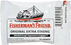 FISHERMANS FRIEND 20 LOZENGES 10MG ORIGINAL EXTRA STRONG  by Greenwood Brands