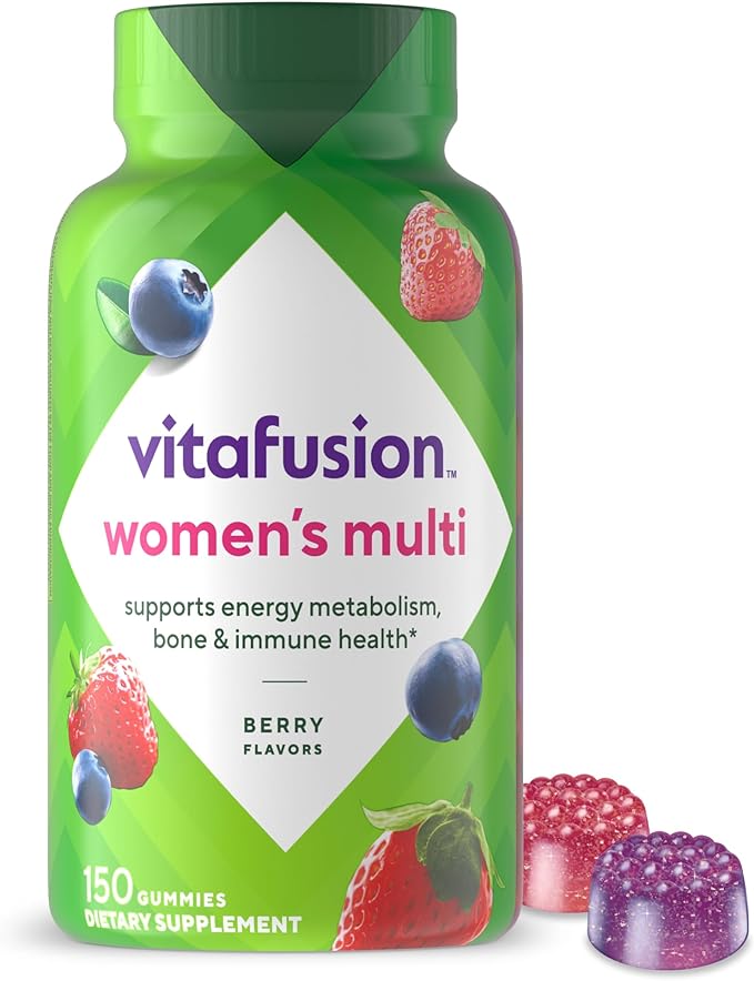 Vitafusion Womens Multivitamin Gummies, Berry Flavored Daily Vitamins for Women With Vitamins A, C, D, E, B-6 and B-12, America? Number 1 Gummy Vitamin Brand, 75 Days Supply, 150 Count