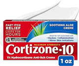 Cortizone 10 Maximum Strength Anti-Itch Cream with Soothing Aloe, 1% Hydrocortisone Creme, 1 oz.
