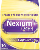 Nexium 24HR Acid Reducer Heartburn Relief Capsules for All-Day and All-Night Protection from Frequent Heartburn, Heartburn Medicine with Esomeprazole Magnesium - 14 Count