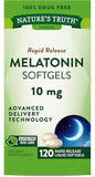 Nature's Truth Melatonin 10mg | Quick Release Softgel Capsules | 120 Count | Non-GMO & Gluten Free Supplement