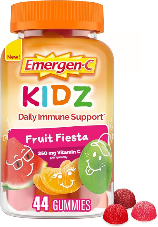 Emergen-C Kidz Daily Immune Support Dietary Supplements, Flavored Gummies with Vitamin C and B Vitamins, Fruit Fiesta Flavored Gummies - 44 Count