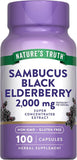 Nature's Truth Black Elderberry Capsules | 100 Count | Super Concentrated Sambucus Extract | Non-GMO and Gluten Free Supplement