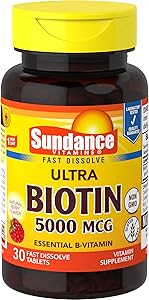 Sundance Biotin 5000 mcg Tablets, 30 Count