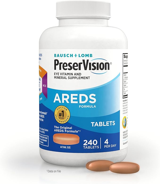 PreserVision AREDS Eye Vitamin & Mineral Supplement, Tablets, 240 Count (   1) ,   aging may vary