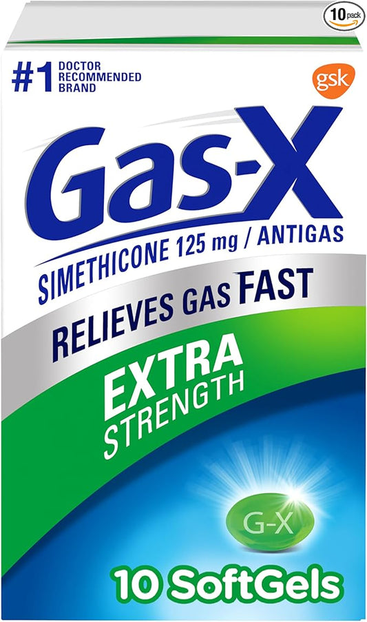 Gas-X Extra Strength Gas Relief Softgels with Simethicone 125 mg - 10 Count