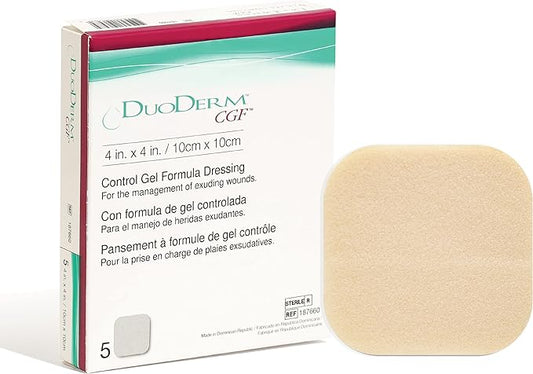 Convatec Duoderm CGF Wound Dressing, 5 Count 4x4 10cm x 10cm