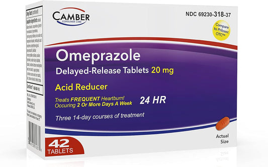 Camber Omeprazole 20mg Tablets, 42 Count