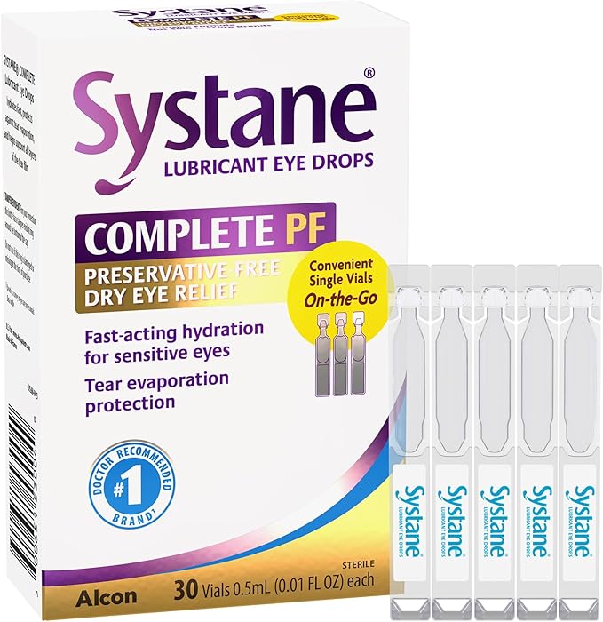 SYSTANE Complete Unit-Dose Preservative-Free Eye Drops 30ct Single-use vials for Dry Eye Relief