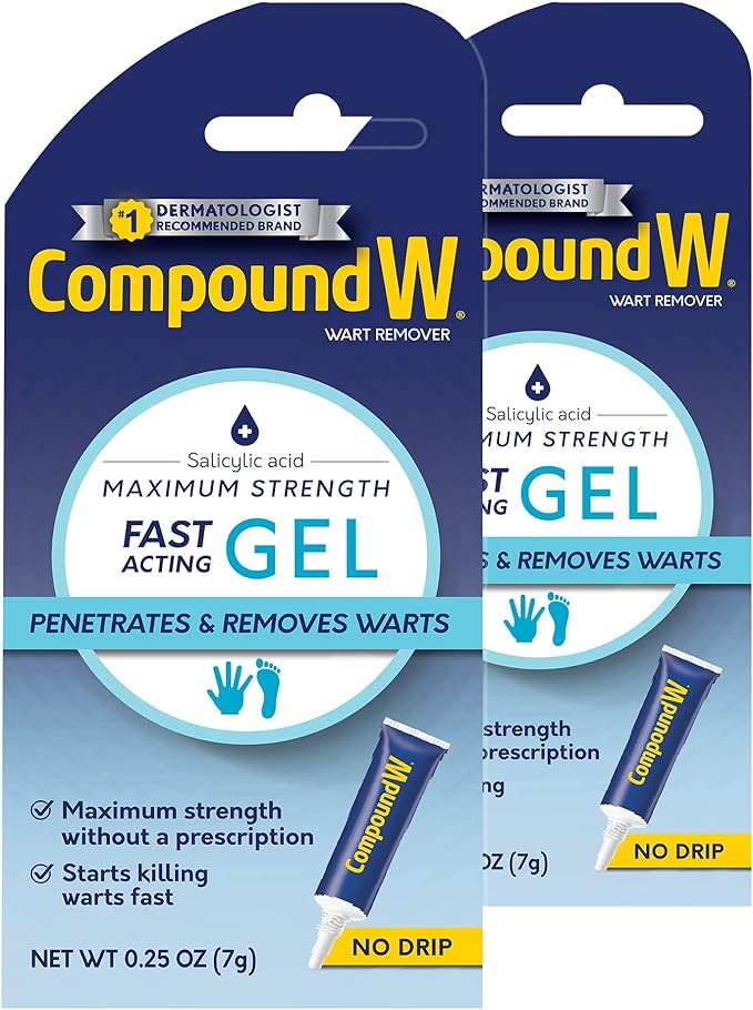 Compound W Maximum Strength Fast Acting Gel Wart Remover, 0.25 oz