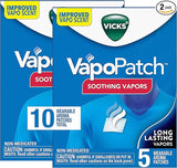 Vicks VapoPatch, Wearable Mess-Free Aroma Patch, Soothing & Comforting Non-Medicated Vicks Vapors, For Adults & Children Ages 6+, 5ct