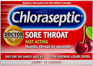 Chloraseptic Sore Throat Lozenges, Cherry 18 Count