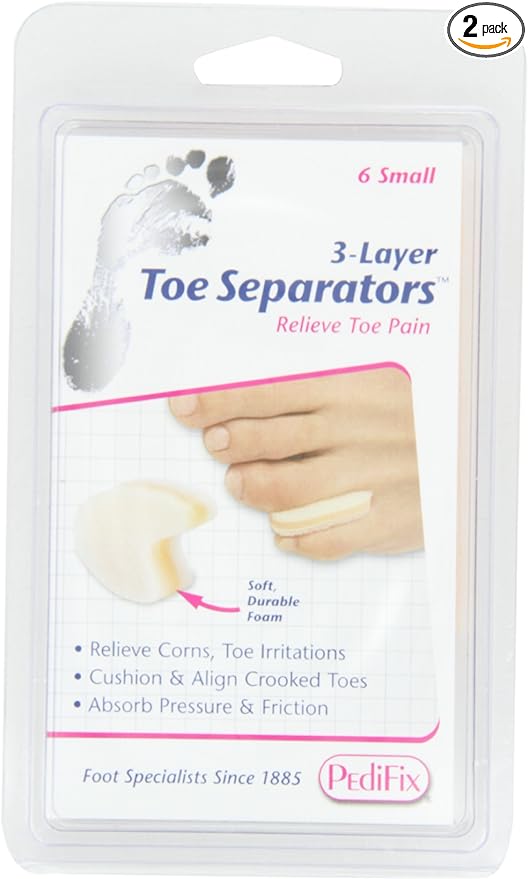 Pedifix 3-Layer Toe Separators, 6 Count