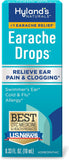 Hyland's Earache Drops, Natural Relief of Swimmer's Ear, Cold & Flu, Allergy Symptoms, Ages 4 & up, Day & Night, 0.33 Fl Oz