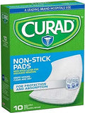 Curad Medium Non-Stick Pads 3 Inches X 4 Inches 10 Each 