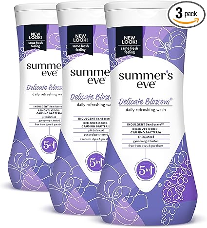 Summer's Eve Delicate Blossom Daily Refreshing All Over Feminine Body Wash, Removes Odor, Feminine Wash pH Balanced, 15 fl oz
