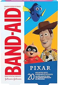 Band-Aid Bandages, Disney/Pixar Mashup Characters, Assorted 20 ct
