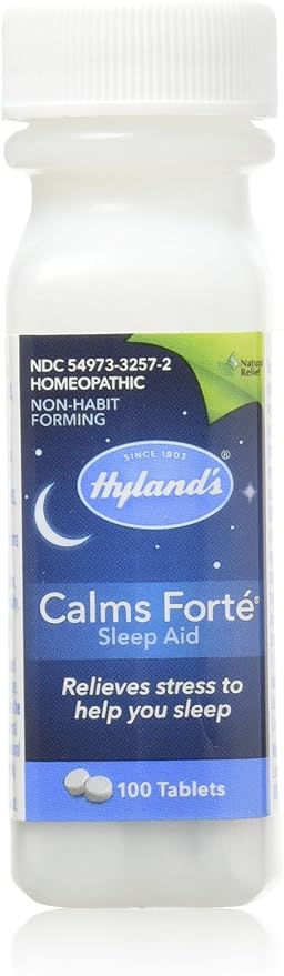 Hyland's Calms Forte' Sleep Aid Tablets, Natural Relief of Nervous Tension and Occasional Sleeplessness, 100 Tablets,    1