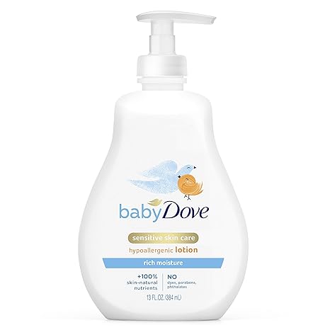 Baby Dove Face and Body Lotion Rich Moisture sensitive skin care 13 oz