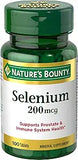 Nature's Bounty Tabletas de selenio 200 mcg 100 ea