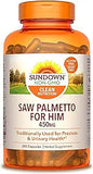 Sundown Naturals Saw Palmetto 450 mg, 250 Capsules