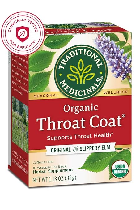 Traditional Medicinals Organic Throat Coat Seasonal Tea, 16 Tea Bags