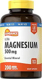 Magnesium 500mg | 200 Caplets | Essential Mineral Supplement | Vegetarian, Non-GMO, and Gluten Free Formula | by Sundance