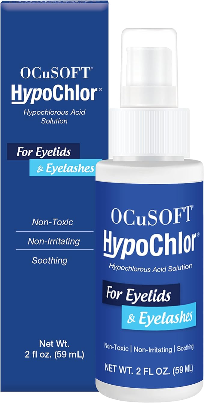 OCuSOFT HypoChlor Spray - Non-Irritating Hypochlorous Acid Spray & Eyelid Cleanser Solution to Remove Oil & Debris- 2 fl oz