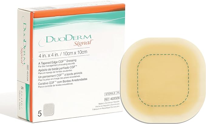 ConvaTec DuoDERM Signal CGF Dressing 4"x4", Sterile 403326, 5ct Box