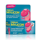 MYLICON Children's Tummy Relief for Kids, 24 Cherry Flavored Chewable Tablets