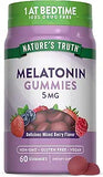 Nature's Truth Melatonin Gummies 5mg | 60 Count | Mixed Berry Flavor | Vegan, Non-GMO & Gluten Free Supplement