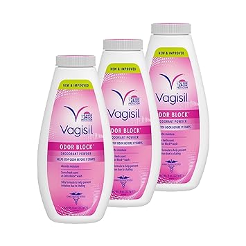 Vagisil Odor Block Deodorant Powder for Women, Helps to Prevents Chafing, Talc-Free, 8 Ounce
