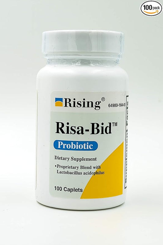 Rising Pharma - Risa-Bid Caplets - Probiotic Dietary Supplements - 100 caplets