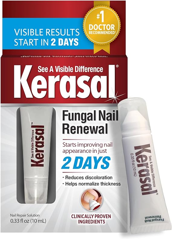 Kerasal Nail Renewal, Restores Appearance of Discolored or Damaged Nails, 0.33 fl oz