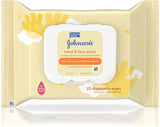 Johnson's Baby Hand and Face Wipes, 25-count