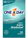 One A Day Women? Active Metabolism Multivitamin, Supplement with Vitamin A, C, D, E and Zinc for Immune Health Support*, Iron, Calcium, Folic Acid & more, 50 Count