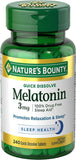 Nature? Bounty Melatonin 3mg, 100% Drug Free Sleep Aids for Adults, Supports Relaxation and Sleep, Dietary Supplement, 240 Coun