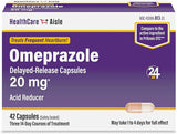 HealthCareAisle Omeprazole 20 mg, 42 Delayed-Release Capsules - Acid Reducer, Treats Frequent Heartburn, 42 Count