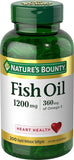 Nature's Bounty Aceite de pescado de recompensa de la naturaleza, 1200 mg, 360 mcg de Omega-3, 200 Softgels de liberaci? r?ida