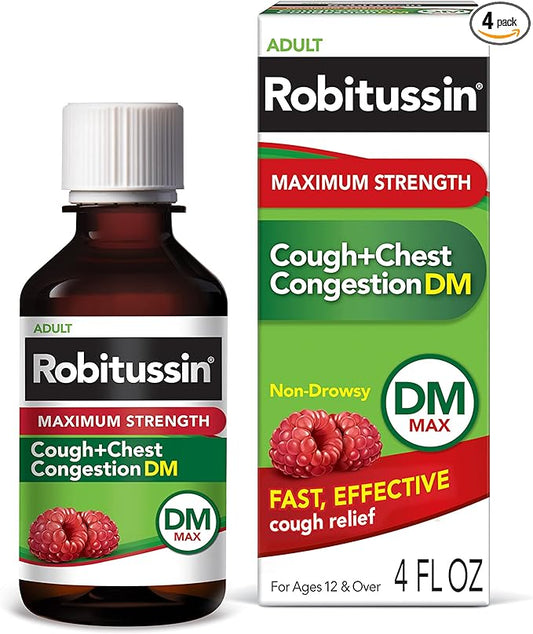 Robitussin Maximum Strength Non-Drowsy Cough & Chest Congestion Syrup, 1, 1