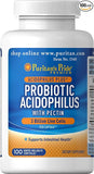 Puritan's Pride Probiotic Acidophilus with Pectin, 100 Count, White (P-2)