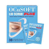 OCuSOFT Lid Scrub PLUS - Pre-Moistened Leave-On Eyelid Wipes for Moderate to Severe Conditions - Moisturizing Eyelid Cleanser for Maximum Relief - 30 Count