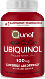 Qunol Ubiquinol CoQ10 100mg Softgels, Qunol Mega Ubiquinol 100mg - Superior Absorption - Active form of Coenzyme Q10 for Heart Health - 2 Month Supply - 60 Count