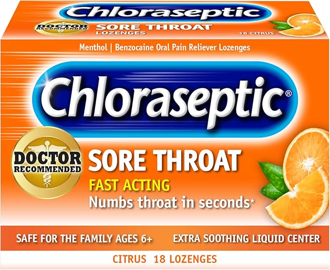 Chloraseptic Sore Throat Lozenges, Citrus, 18 Count, 1   