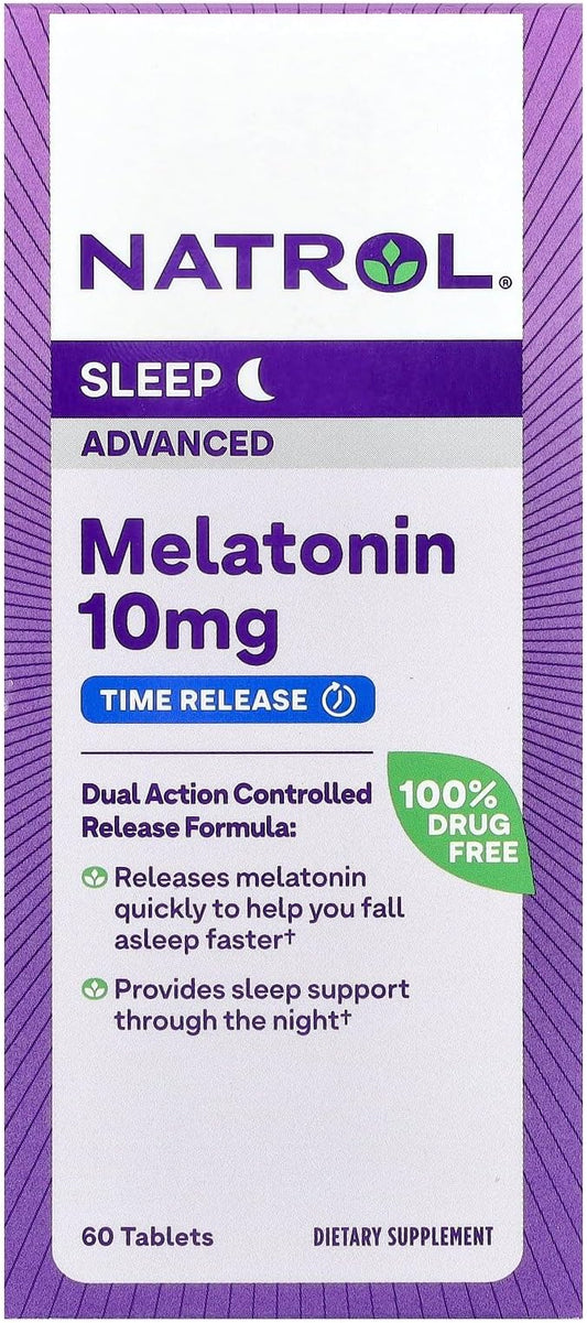 Natrol Advanced Sleep Melatonin Tablets, Maximum Strength 10 mg 60 ea