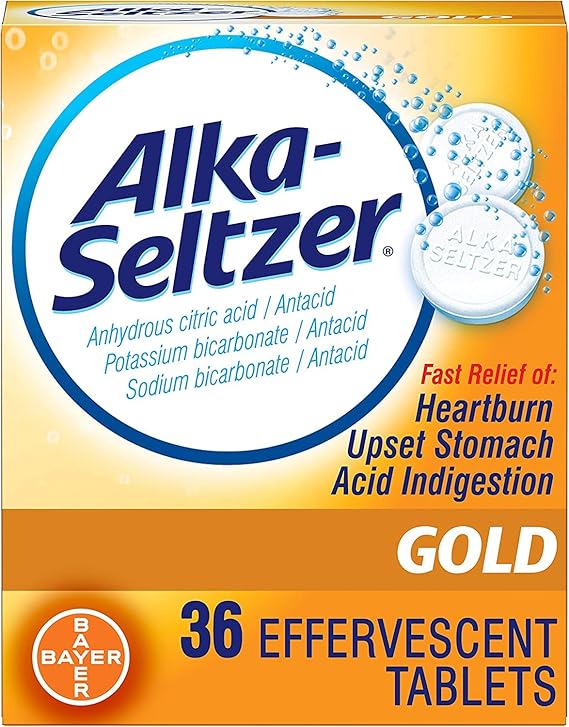 Alka-Seltzer Effervescent Tablets Gold 36 ea