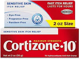 Cortizone 10 Maximum Strength Sensitive Skin Itch Relief, Anti-Itch Cream, 1% Hydrocortisone Creme, 2 oz.
