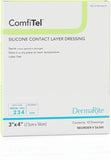 DermaRite ComfiTel·- 3x4 Contact Layer Silicone Dressing