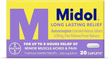 Midol Long Lasting Relief 20ct: Midol Long Lasting Relief, Menstrual Symptom Reliever & Fever Reducer, Caplets with Acetaminophen for Menstrual Pain Relief - 20 Count  
